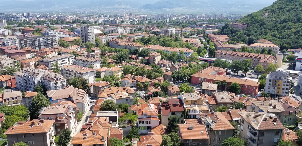 View from Bunardzhik Hill in Plovdiv 3, Plovdiv, Bulgaria, 2019