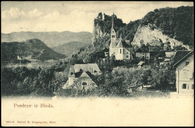 Postcard of Lake Bled, Bled, 1906