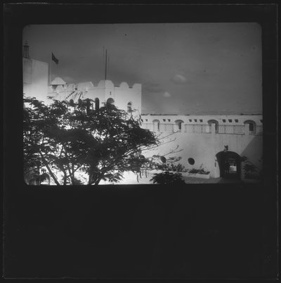 EU: Christiansborg, binnenplaats (1953), Accra, 1953