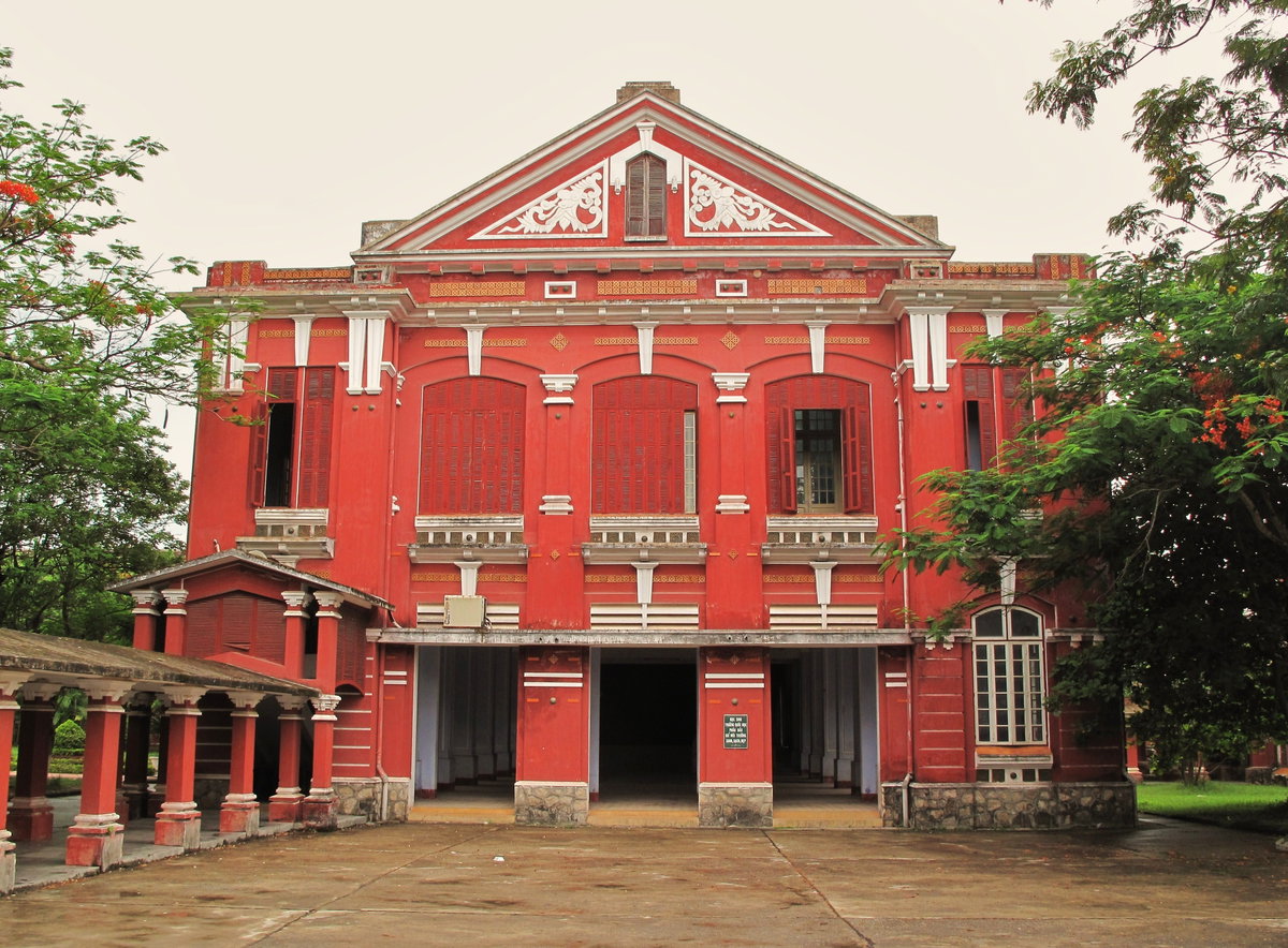 Quoc Hoc main building (side), Hue, Vietnam, 2012