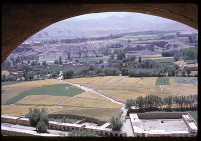 Bamiyan Valley from atop the head of the Western Buddha, Bamyan, 1963