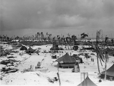 US Base tents Betio Tarawa, Betio, 1943