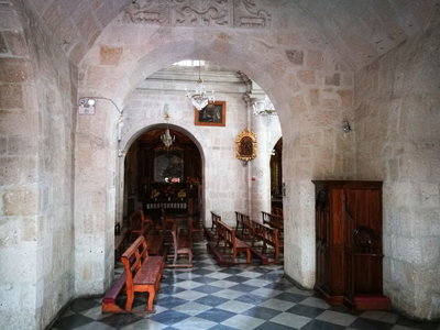Interior de l'església de la Merced d'Arequipa, Arequipa, 2017