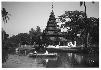 EU: Rangoon, crooked Dagon Pagoda (1913), Yangon (Rangoon), 1913