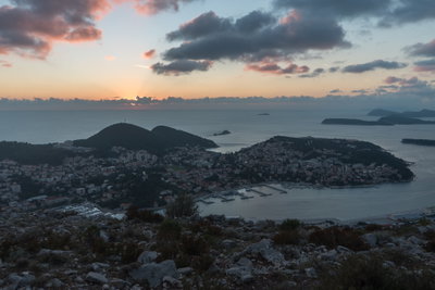 Sunset over Dubrovnik seen from Srđ, Dubrovnik, 2021