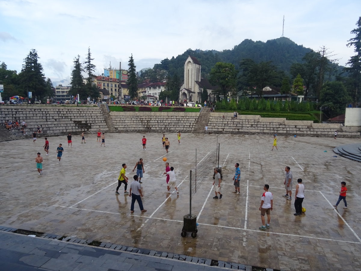 Volleyball players in Sa Pa, Sa Pa, Vietnam, 2018
