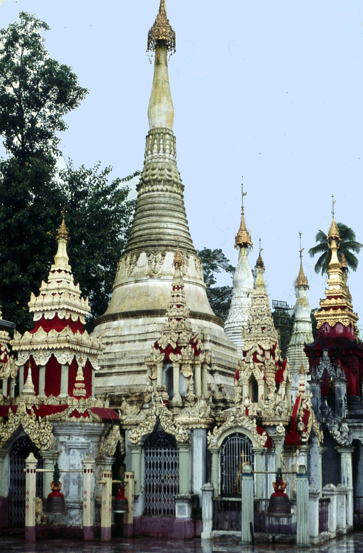 Shwedagon Pagoda in 1976, Yangon, Myanmar, 1976