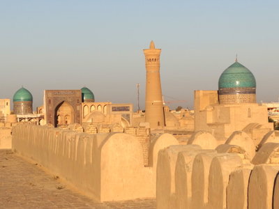 Crenellations of The Ark (Original Settlement) with View over Old City at Sunset - Bukhara - Uzbekistan, Bukhara, 2012