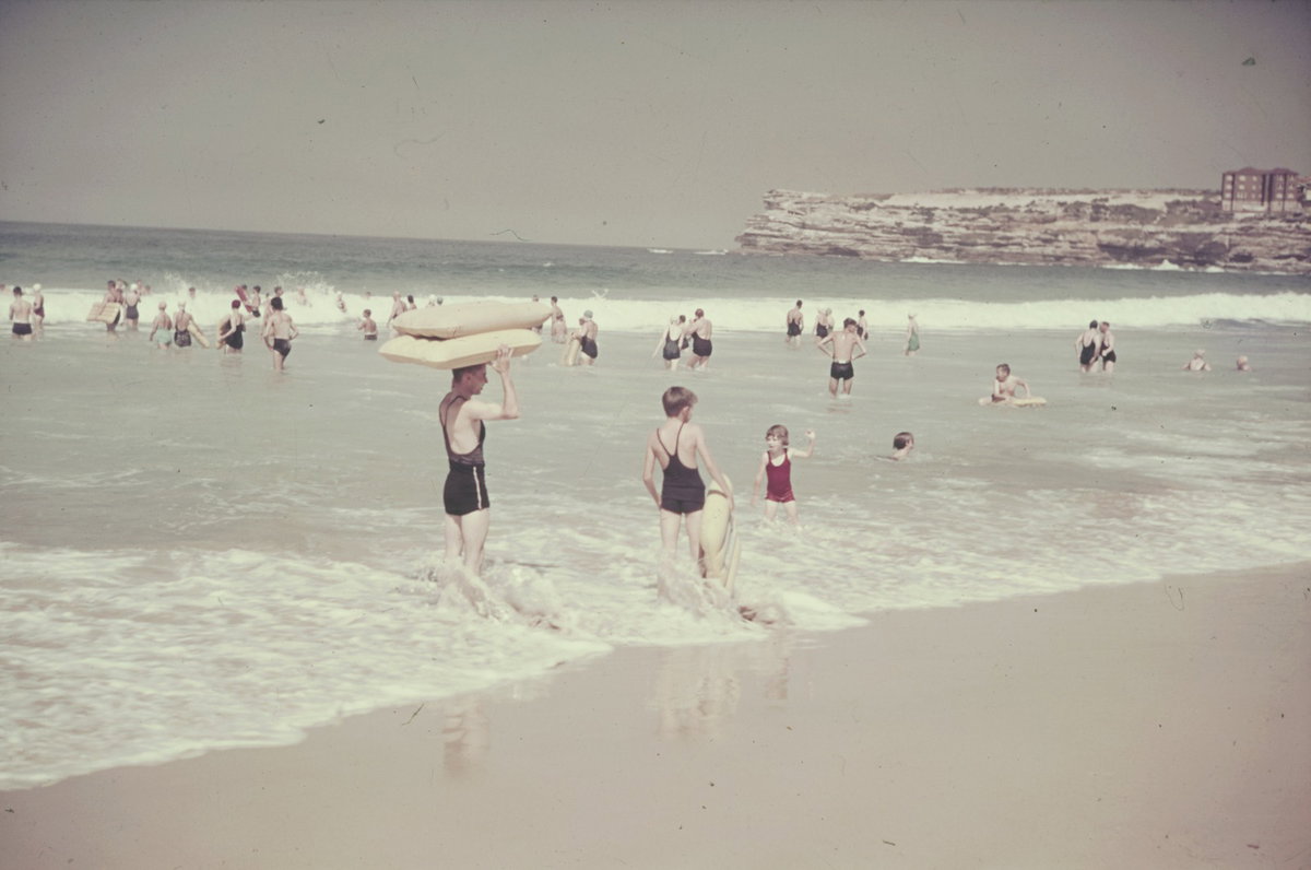 EU: Reisefotos Australien. Sydney, Bondi Beach, Badende (1938), Sydney, Australia, 1938