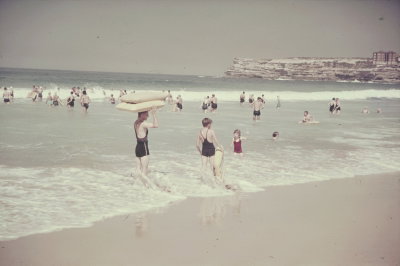 EU: Reisefotos Australien. Sydney, Bondi Beach, Badende (1938), Sydney, 1938