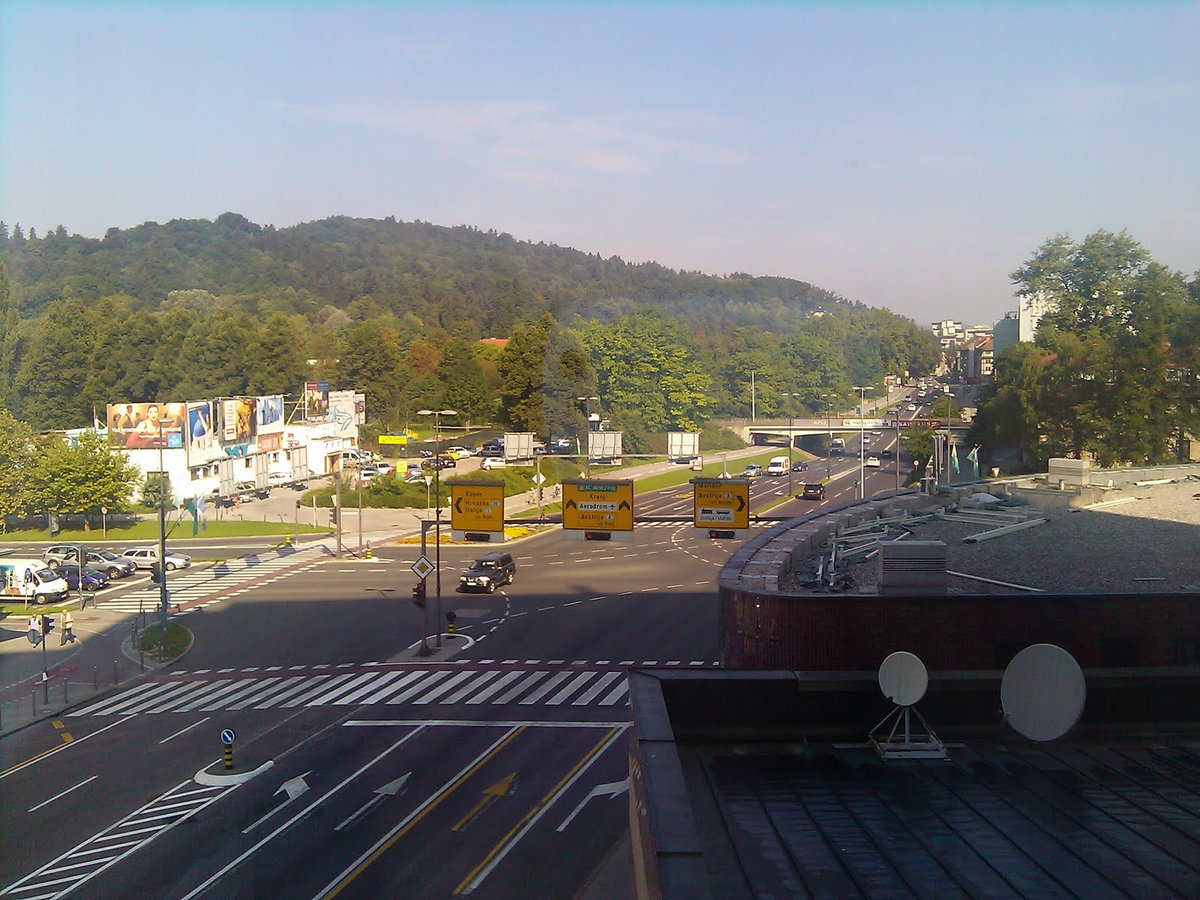View from Lev Hotel, Ljubljana, Slovenia, 2010