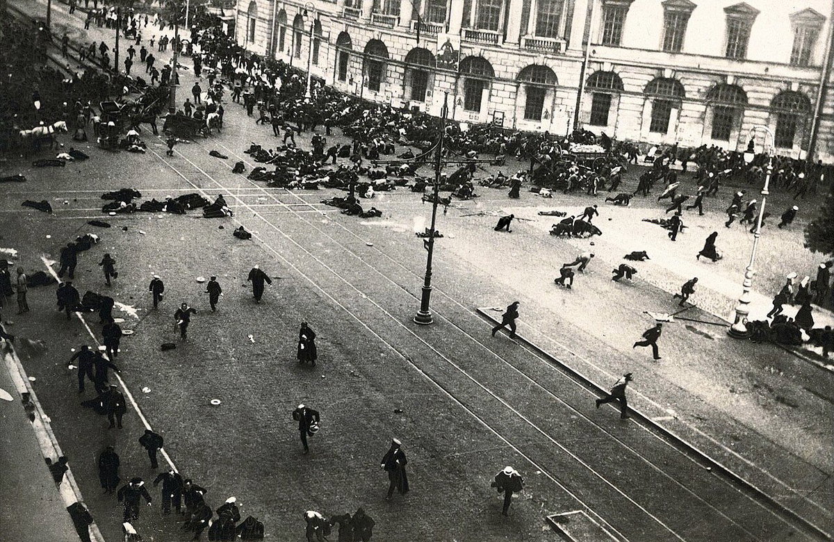 Riot on Nevsky prosp Petrograd, Saint Petersburg, Russia, 1917