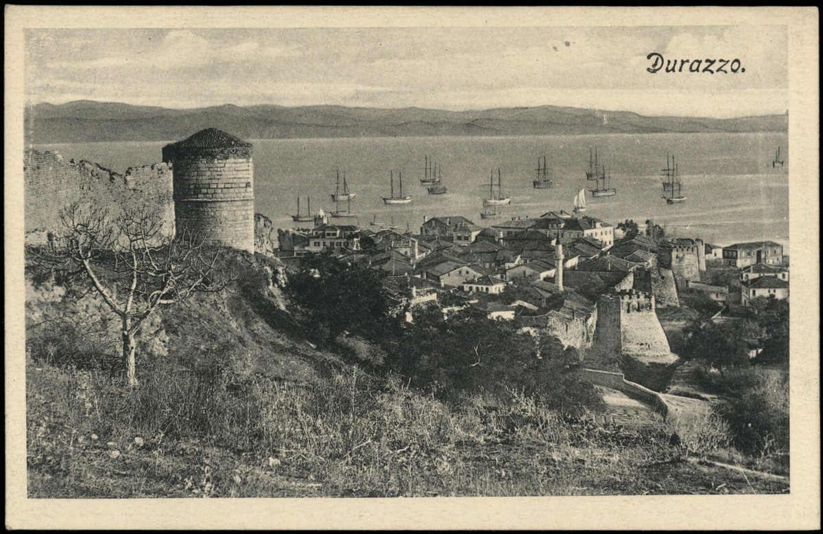 Fortification walls of Durrës (postcard)(AK122 513), Durrës, Albania, 1910