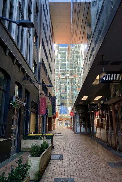 Chews Lane in level 4 lockdown, Wellington, 2021