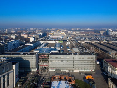 Galeria Krakowska, from the Jan Nowak-Jeziorański Square (aerial view, 2025), Kraków, 2025