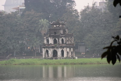 Thap Rua (Tortoise Tower) in Hoan Kiem Lake, Hanoi, 2012