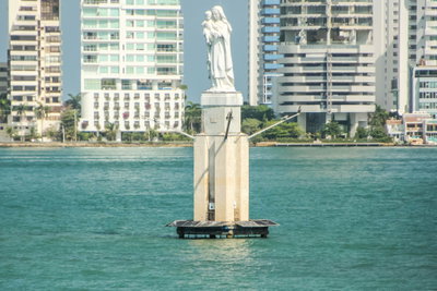 Colombia, Cartagena, Estatua de la Virgen del Carmen en la Bahía de Cartagena, Cartagena, 2025
