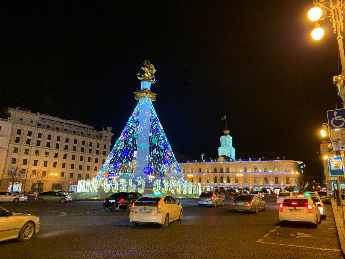 New Year decorations at Liberty Square, Tbilisi, img 1, Tbilisi, Georgia, 2020