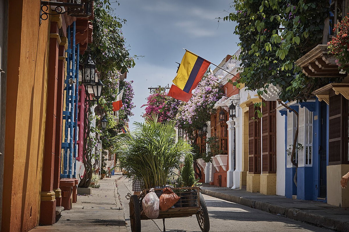 Colonial Postcard Colonial Street I, Cartagena, Colombia, 2016
