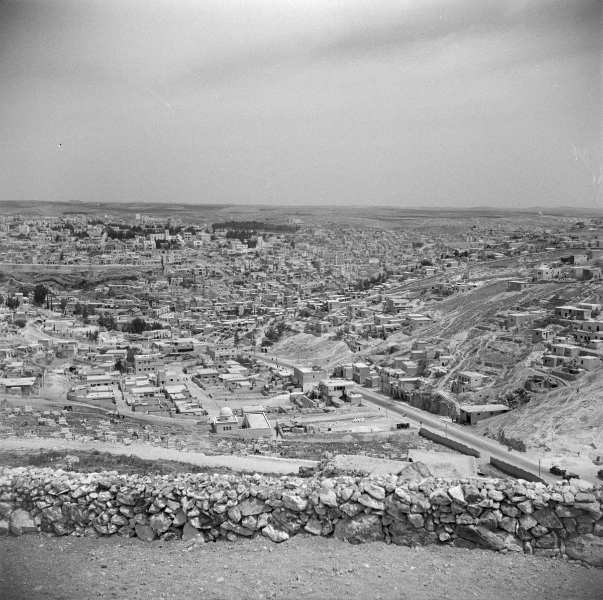 EU: Overzicht van de stad Amman (1950) [2], Amman, Jordan, 1950