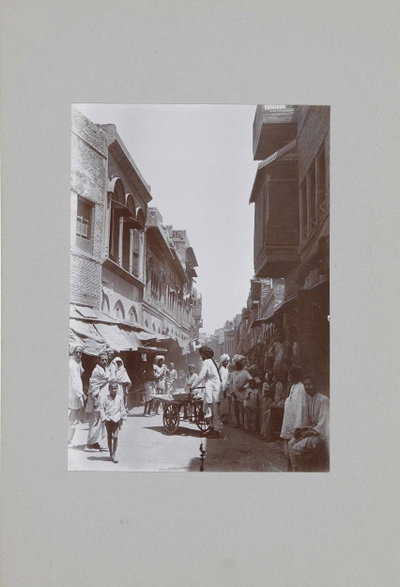 EU: Straat met mensen in Lahore (1905), Lahore, 1905