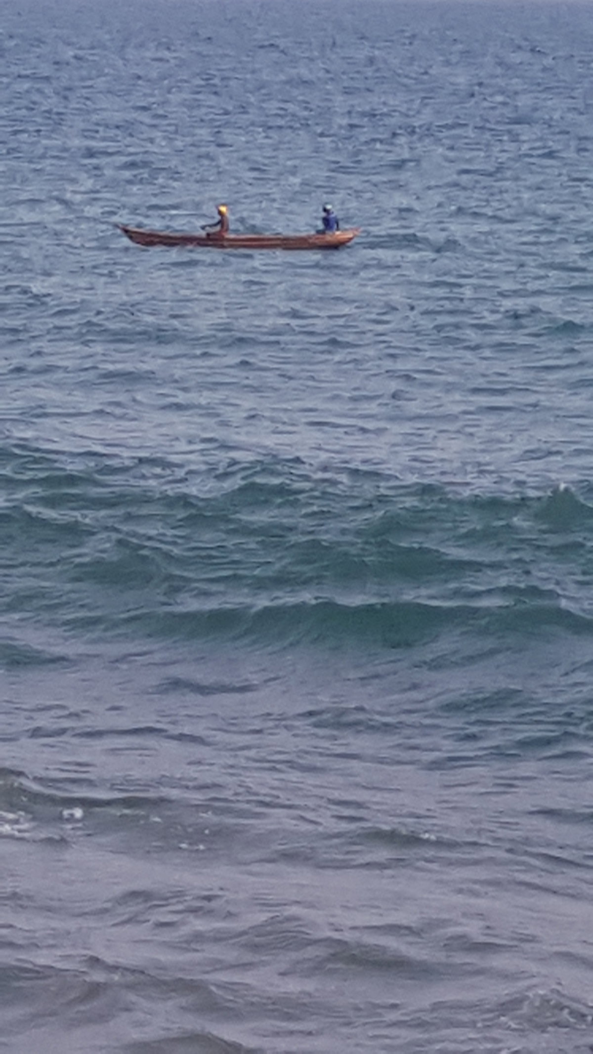 Canoe transport on the sea, Cape Coast, Ghana, 2019
