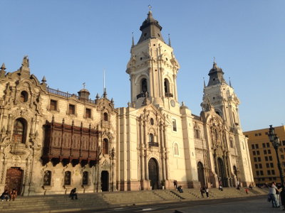 Frontis de la Catedral de Lima, Lima, 2016
