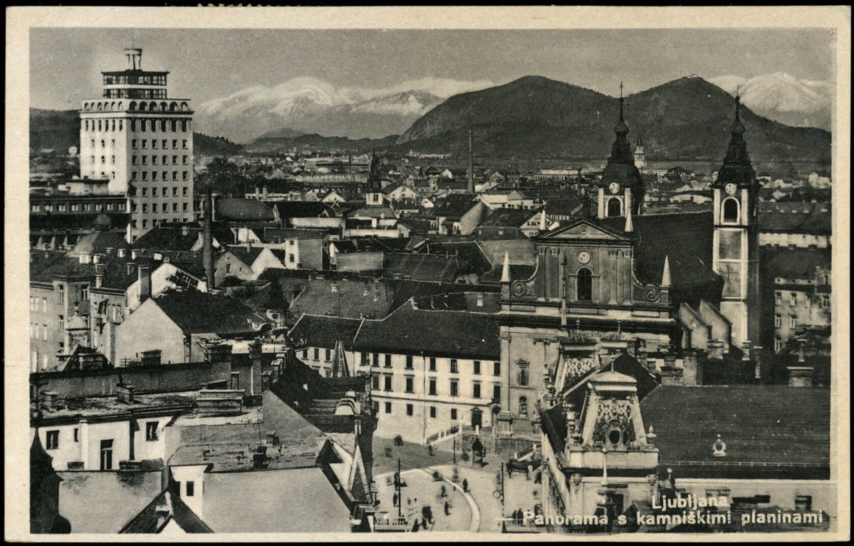 Postcard of Ljubljana view, Ljubljana, Slovenia, 1934