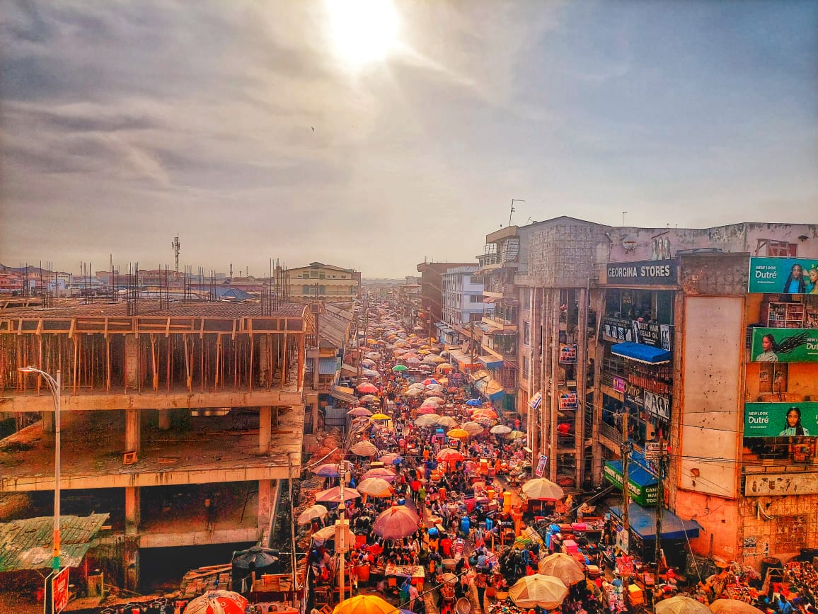 A typical makola market day, Accra, Ghana, 2023