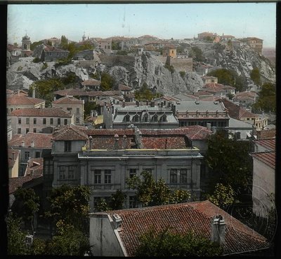 EU: Plovdiv - Town view (1901), Plovdiv, Bulgaria, 1901