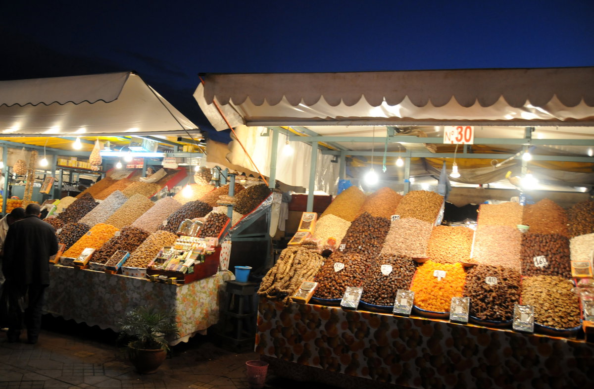 Marrakech open air night market, Morocco, Marrakech, Morocco, 2012