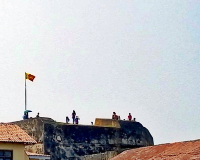 People on the Dutch Fort, Galle, 2019