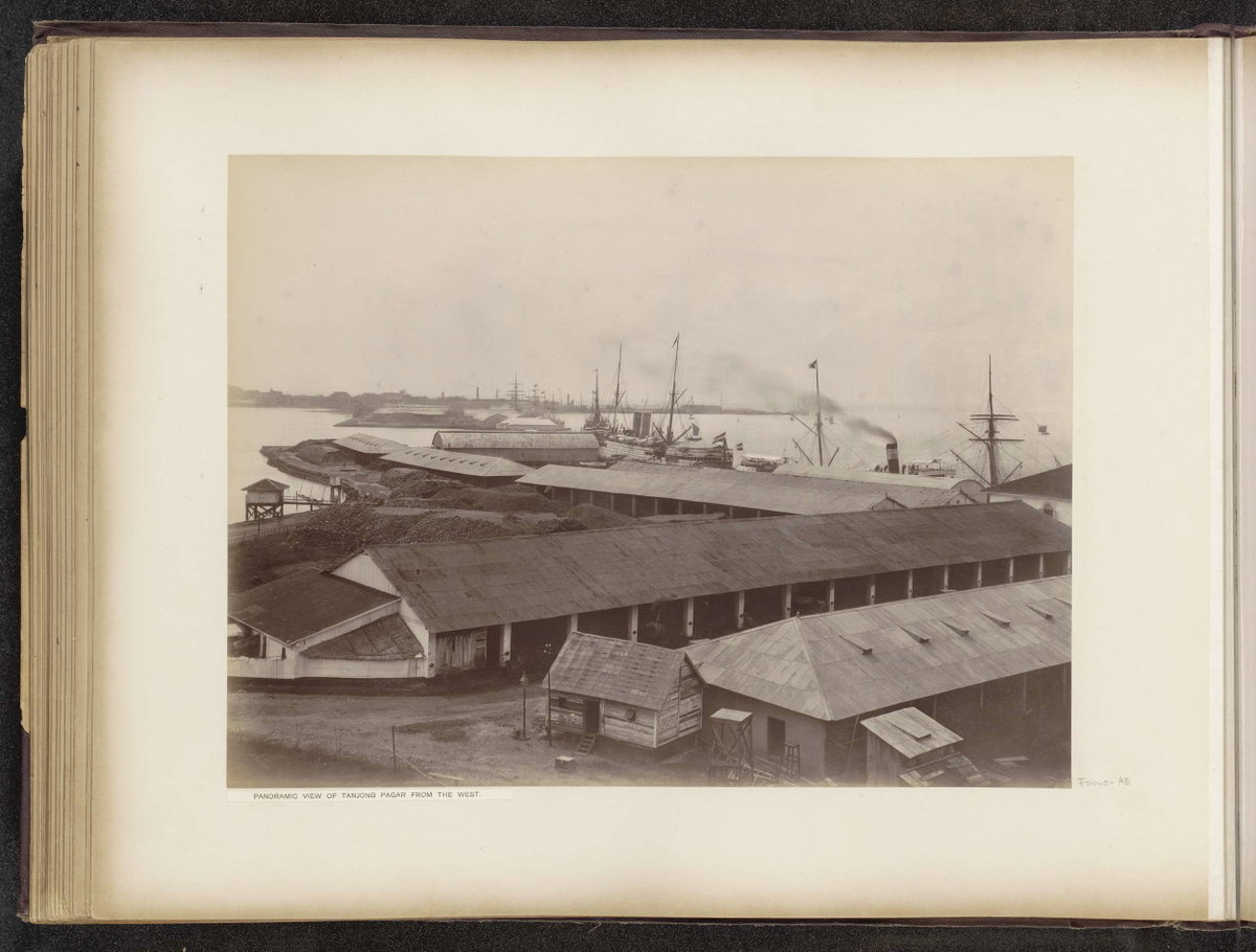 EU: Panoramic view of Tanjong Pagar from the west (1890), Singapore, Singapore, 1890