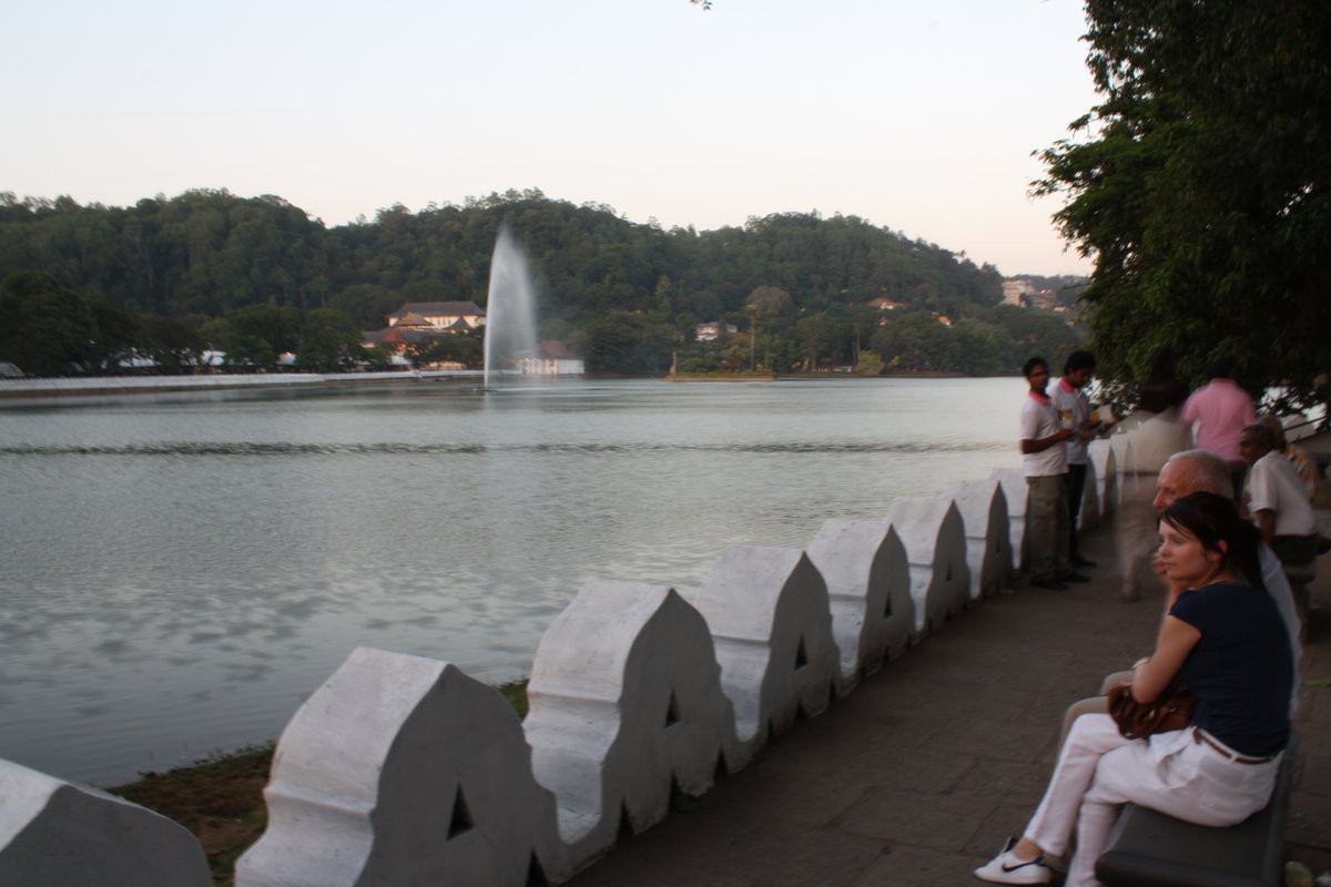 Couples by Kandy lake side, Kandy, Sri Lanka, 2012