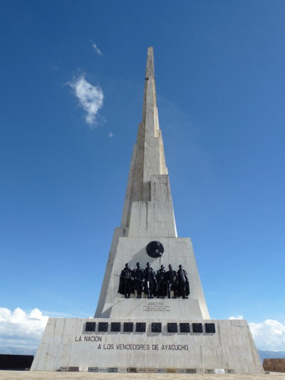 Monument to the Battle of Ayacucho where Peru won its inependence, Ayacucho, 2012
