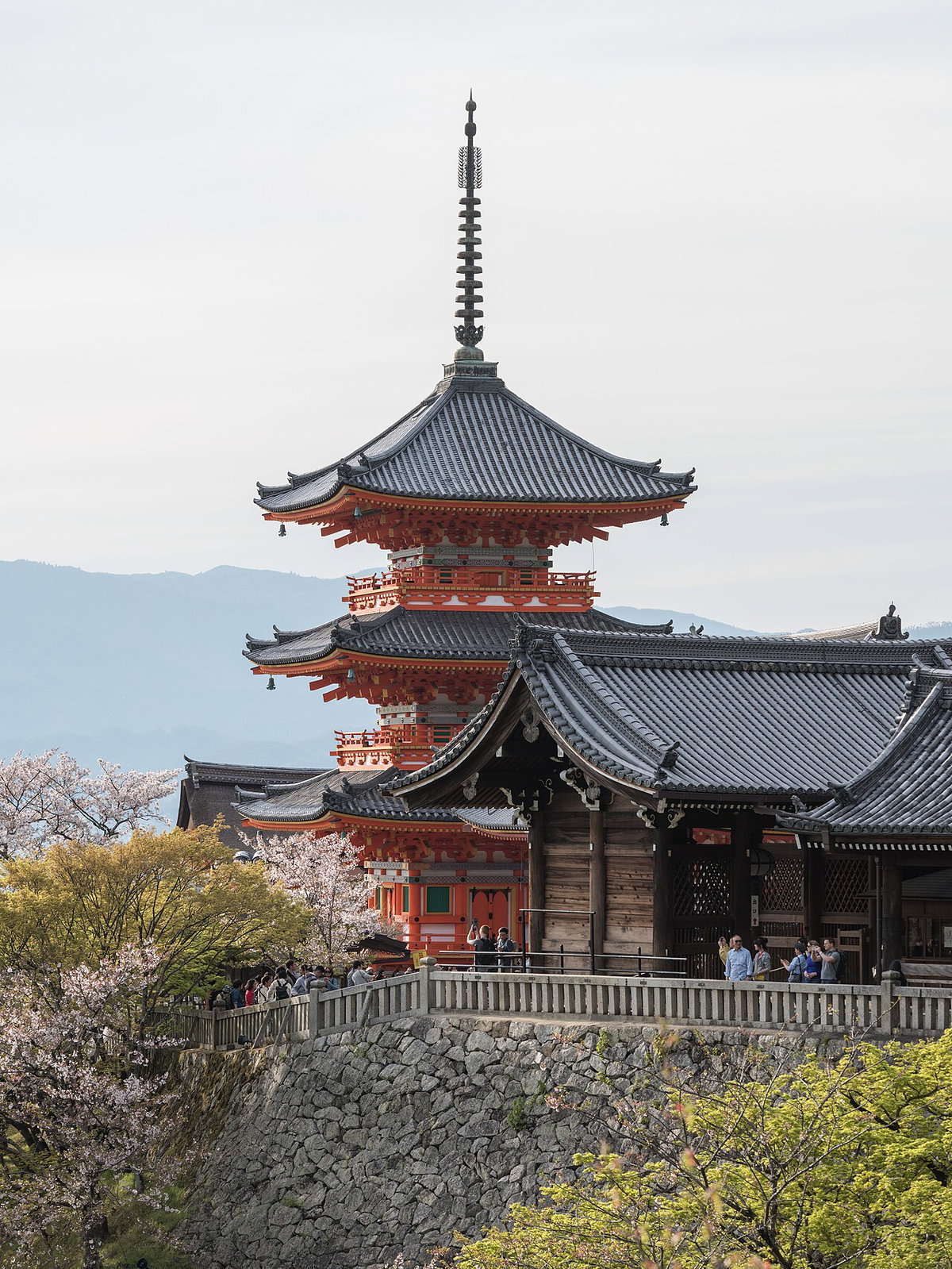 Three-storied Pagoda, Kiyomizu-dera, Kyoto, Southeast view, Kyoto, Japan, 2019