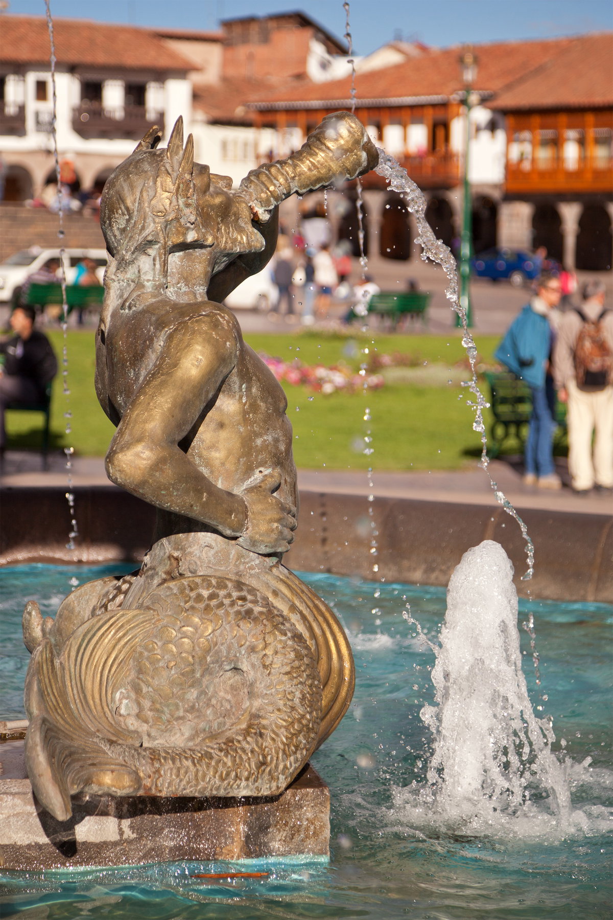 Cuzco Plaza de Armas Fountain, Cusco, Peru, 2013