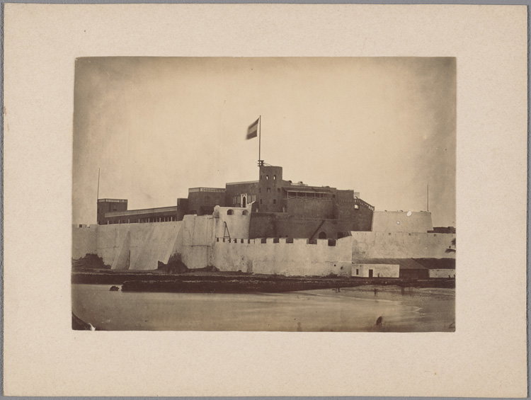 NMM - Zicht op fort Elmina, Elmina, Ghana, 1860