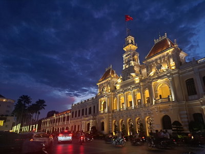 Ho Chi Minh City Hall at dusk, Ho Chi Minh City, 2025