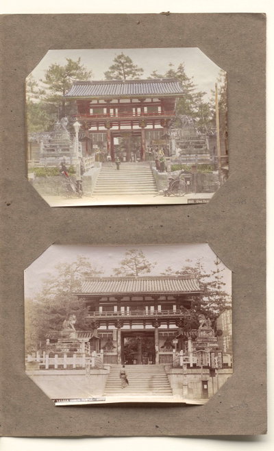 EU: Poort van de Gion Tempel, Kyoto, Japan (1890), Kyoto, 1890