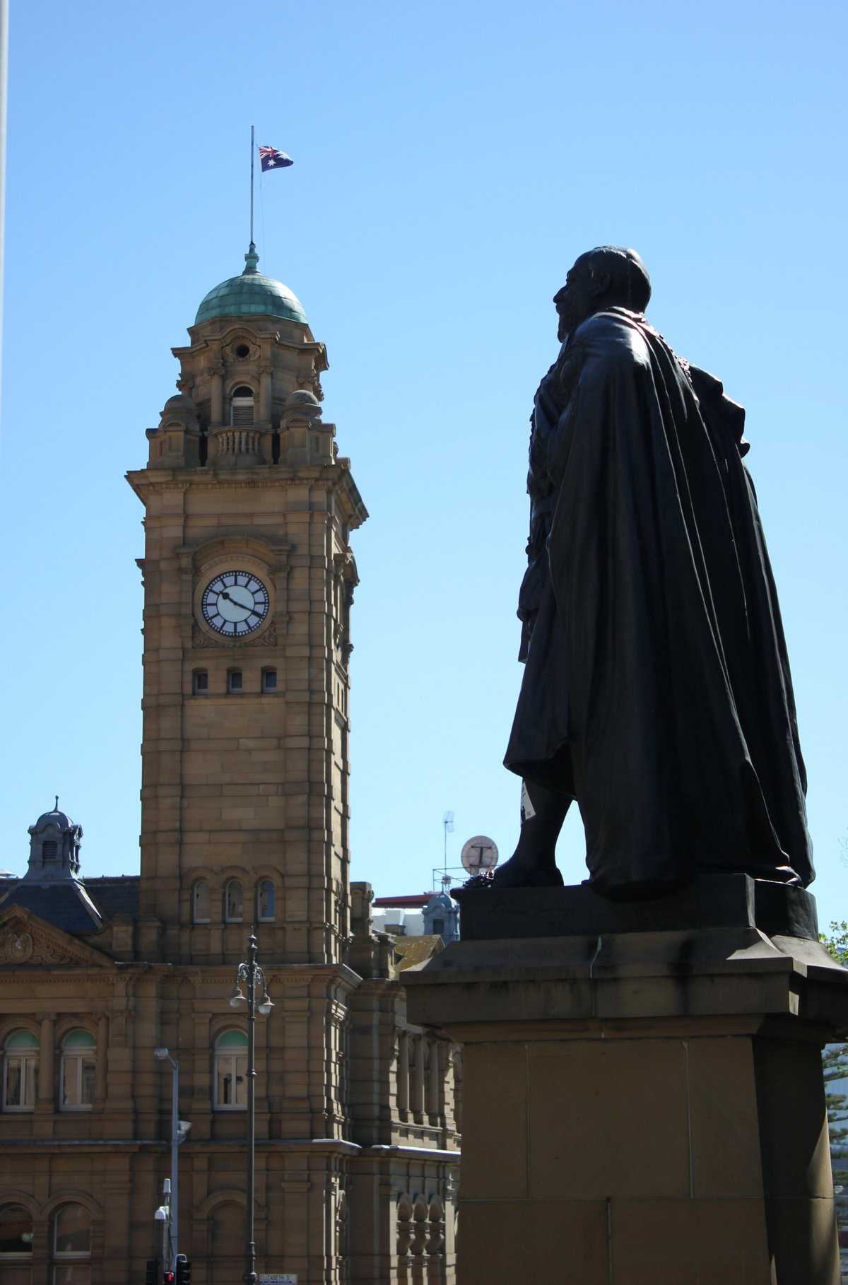 Hobart Post Office and Edward VII statue, Hobart, Tasmania, Australia, 2013