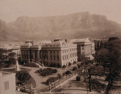 EU: Cape Town, South Africa: Parliament House with Table Mountain behind (1896), Cape Town, 1896