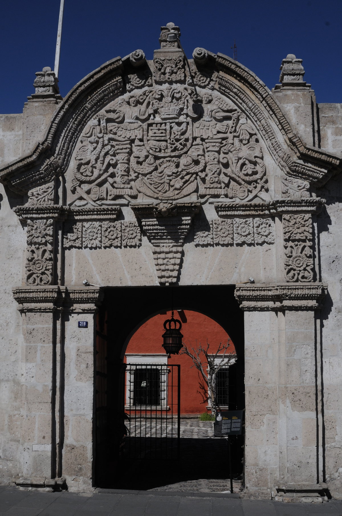 ARE - Ornate portal of Casa del Moral in Arequipa, Peru, Arequipa, Peru, 2013