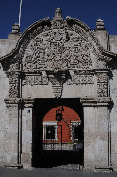 ARE - Ornate portal of Casa del Moral in Arequipa, Peru, Arequipa, 2013