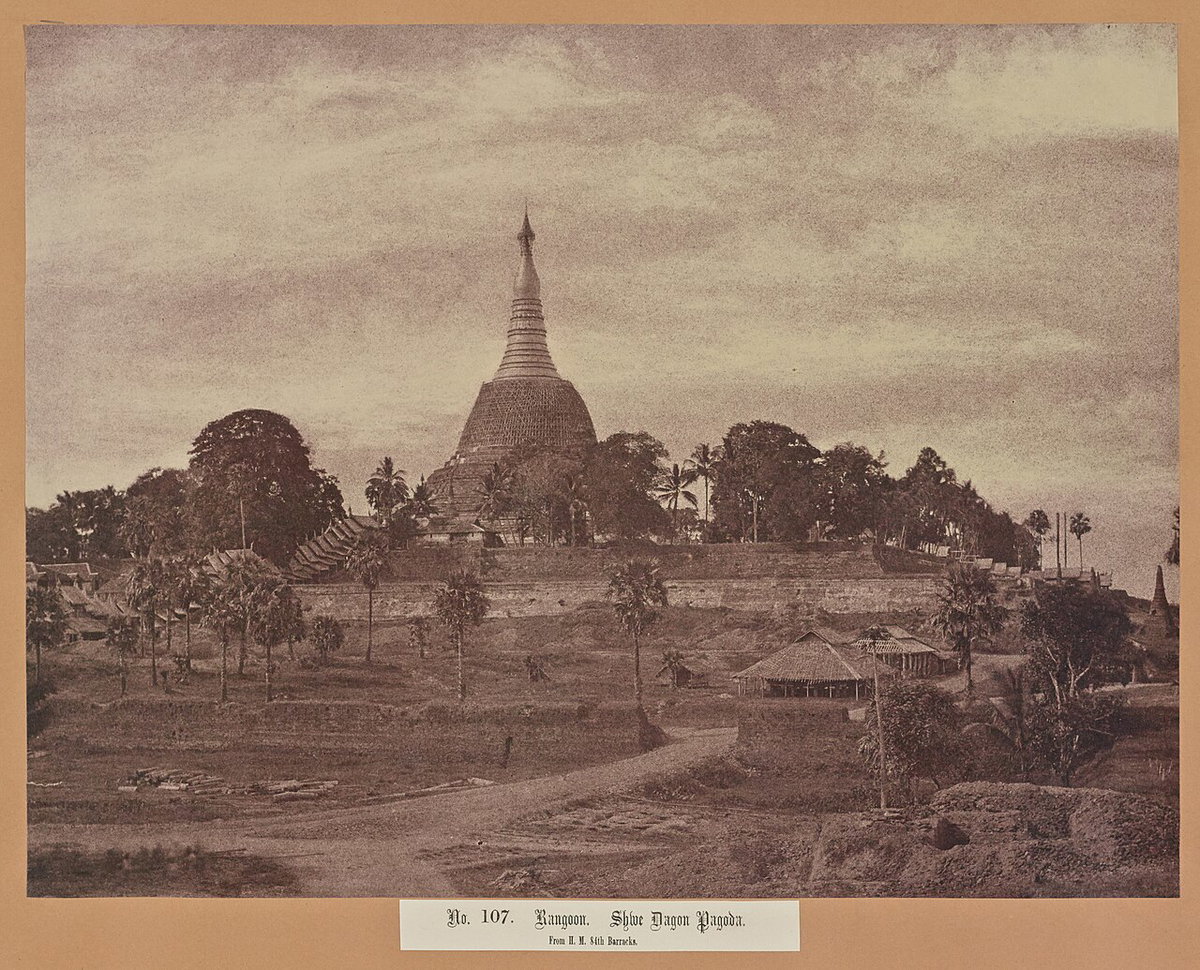 No. 107. Rangoon. Shwe Dagon Pagoda, Yangon, Myanmar, 1855