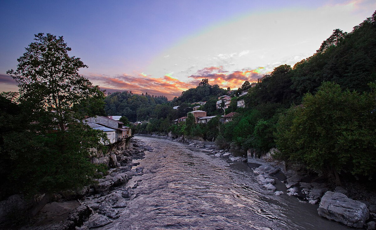 Sunset in Kutaisi, Imereti, Georgia, Kutaisi, Georgia, 2020