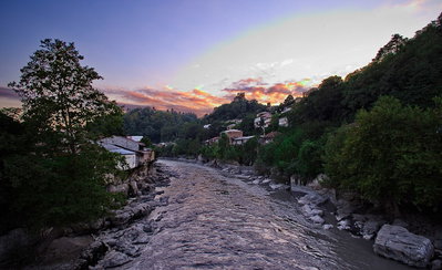 Sunset in Kutaisi, Imereti, Georgia, Kutaisi, 2020