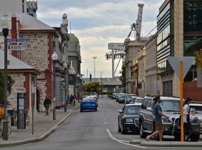 Cliff Street Fremantle from south towards harbour, Fremantle, 2017