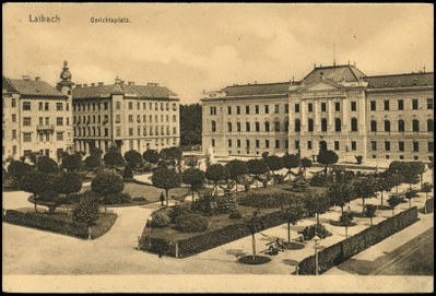 Postcard of Slovene Square, Ljubljana, 1910