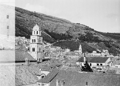 EU: Travel photos Croatia. Dubrovnik (Ragusa). Old town with fortification tower (1939), Dubrovnik, 1939